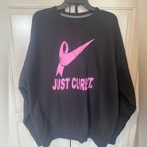 Athletic Works women’s “Just Cure it” Black and Pink sweatshirt size 2X -